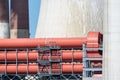 Cooling towers and smokestacks coal fired power plant in Germany Royalty Free Stock Photo