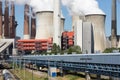 Cooling towers and smokestacks coal fired power plant in Germany Royalty Free Stock Photo