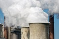 Cooling towers and smokestacks coal fired power plant in Germany Royalty Free Stock Photo