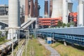 Cooling towers and smokestacks coal fired power plant in Germany Royalty Free Stock Photo