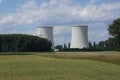 Cooling towers of unit A of the Biblis nuclear power plant in Hesse, Germany