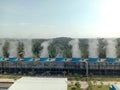 view cooling fan Banjarsari geothermal power plant.