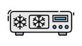 Cooling Unit: Refrigeration and Climate Control Icon, vector design Generative AI Royalty Free Stock Photo