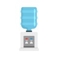 Cooling water office icon, flat style