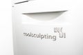 Coolsculpting machine with with logo on the lower part of the machine, in white