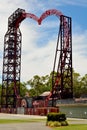 Exterior view of Buzzsaw ride attraction at Dreamworld theme par