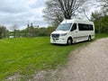 A van parked at sculpture garden park in the country outside of Coon Rapids, Iowa Royalty Free Stock Photo