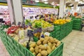 Coop supermarket vegetables and fruits department in Murano, Italy.