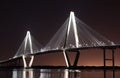 Cooper River Bridge at night Royalty Free Stock Photo