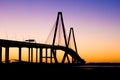 Cooper River Bridge (sunset) Royalty Free Stock Photo