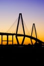 Cooper River Bridge (sunset) Royalty Free Stock Photo