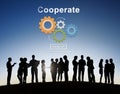 Cooperate Collaboration Team Cog Technology Concept Royalty Free Stock Photo