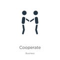 Cooperate icon vector. Trendy flat cooperate icon from business collection isolated on white background. Vector illustration can