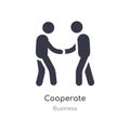 cooperate outline icon. isolated line vector illustration from business collection. editable thin stroke cooperate icon on white