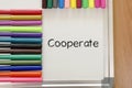 Cooperate text concept Royalty Free Stock Photo