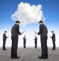 Cooperation business and cloud computing concept