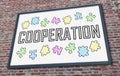 Cooperation concept on a billboard Royalty Free Stock Photo