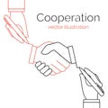 Cooperation concept partnership Royalty Free Stock Photo