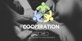 Cooperation Cooperate Collaboration Teamwork Concept Royalty Free Stock Photo