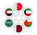 Cooperation Council for the Arab States of the Gulf members Royalty Free Stock Photo