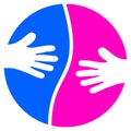 Cooperation Hands Flat Icon Image