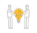 Cooperation symbol. Business idea, partnership metaphor