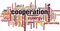 Cooperation word cloud Royalty Free Stock Photo