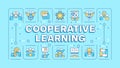Cooperative learning cyan word concept Royalty Free Stock Photo