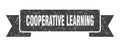 cooperative learning ribbon. cooperative learning grunge band sign.