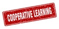 cooperative learning sign. cooperative learning grunge stamp.