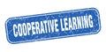 cooperative learning stamp. cooperative learning square grungy isolated sign.