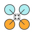 Cooperative symbol color icon