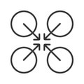 Cooperative symbol linear icon