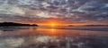 Coopers Beach, Northland, New Zealand, Sunset Reflection Royalty Free Stock Photo