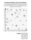 Coordinate graphing, or draw by coordinates, math worksheet with Valentine`s Day number 14