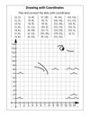 Coordinate graphing, or drawing by coordinates, math worksheet with swan: Reveal the mystery picture by plotting and connecting t