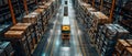 Coordinated Precision in Warehouse Logistics. Concept Efficient Inventory Management, Automated Royalty Free Stock Photo