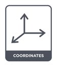 coordinates icon in trendy design style. coordinates icon isolated on white background. coordinates vector icon simple and modern