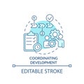 Coordinating development turquoise concept icon Royalty Free Stock Photo