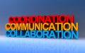 coordination communication collaboration on blue