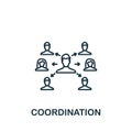 Coordination icon. Line simple icon for templates, web design and infographics