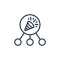 coordination icon vector from event management concept. Thin line illustration of coordination editable stroke. coordination