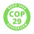 COP 29 in Baku Azerbaijan symbol icon