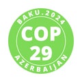 COP 29 in Baku Azerbaijan symbol icon