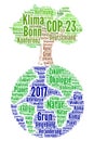 COP 23 in Bonn, Germany with german text Royalty Free Stock Photo