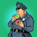 Cop eats donut