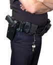 Cop Policeman Security Guard gun holster Isolated Royalty Free Stock Photo