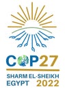 COP 27 - Sharm El-Sheikh, Egypt, 7-18 November 2022 - International climate summit vector illustration