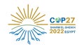 COP 27 - Sharm El-Sheikh, Egypt, 7-18 November 2022 - International climate summit vector illustration