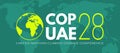 COP28 UAE. International climate summit banner